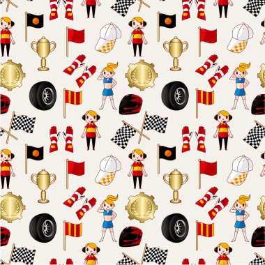 seamless f1 racing pattern clipart