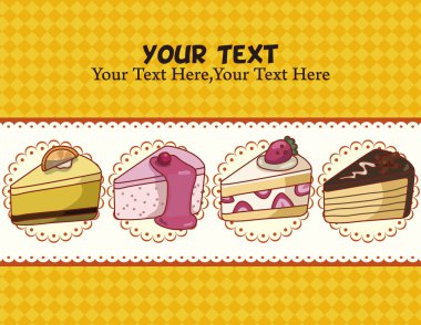 cartoon cake card clipart