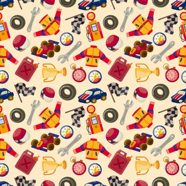 seamless f1 racing pattern clipart