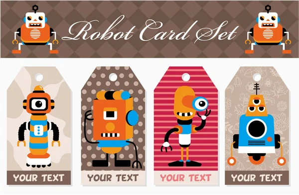 Robot kártya — Stock Vector