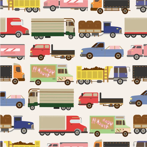 Seamless truck pattern — Stock Vector