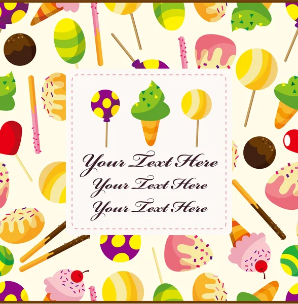 Tarjeta de caramelo — Archivo Imágenes Vectoriales