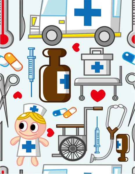 Icono del hospital de dibujos animados — Vector de stock