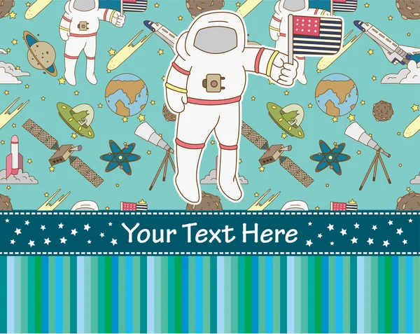 Cartão de espaço —  Vetores de Stock