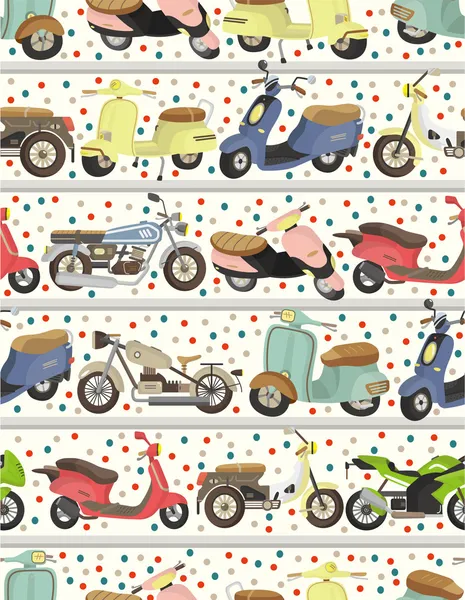 Seamless motorcycle pattern — Stock Vector