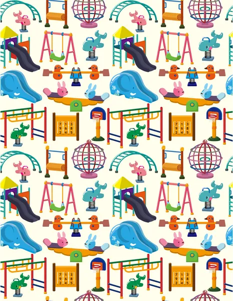 Seamless park playground pattern — Stock Vector