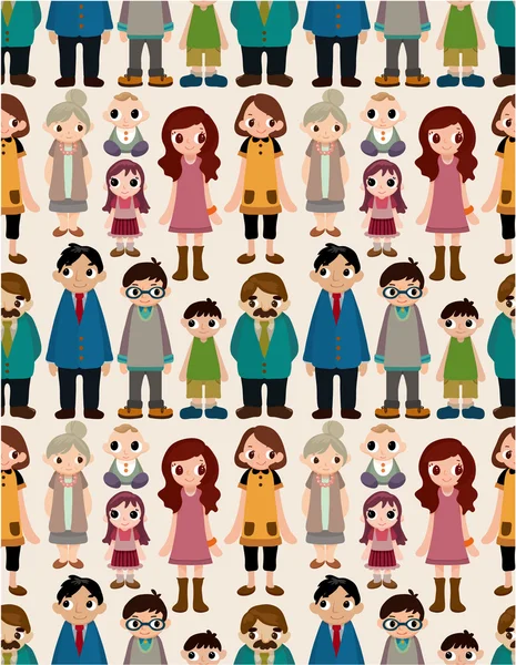 Varrat nélküli családi minta varrat nélküli családi minta — Stock Vector