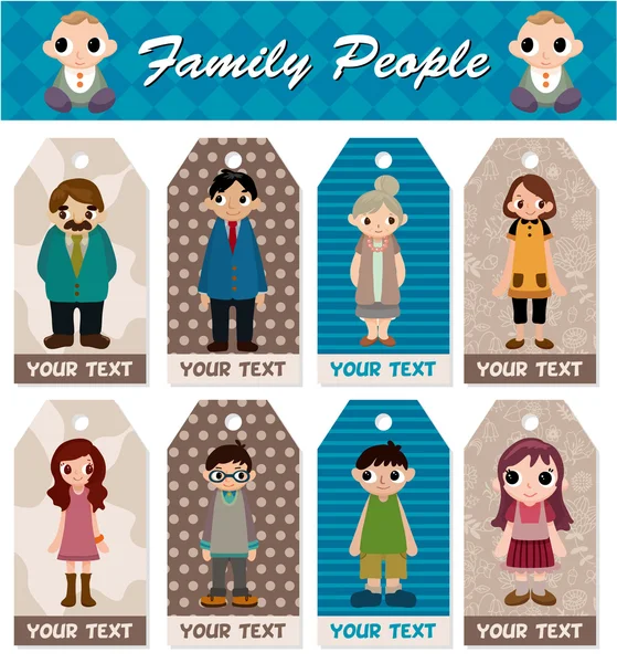 Family card — Stock Vector