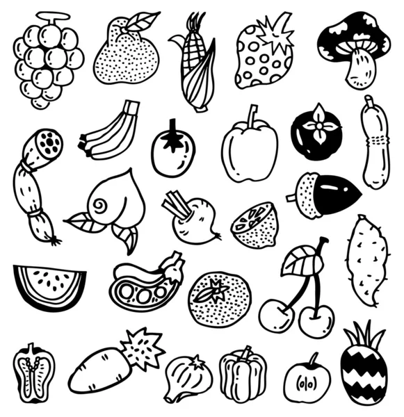 Easy Drawing Fruits and Veggies for Kids - Basic