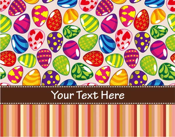 Carte oeuf de Pâques — Image vectorielle