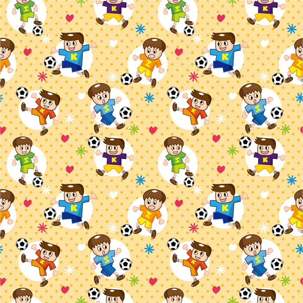 Seamless soccer player pattern — Stock Vector