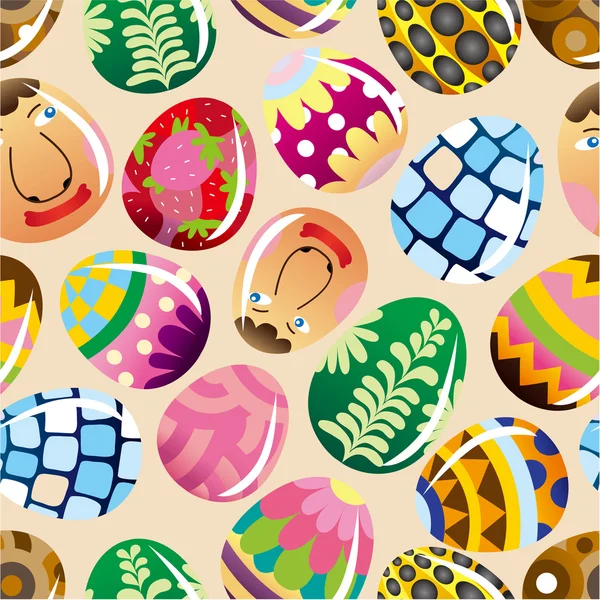 Seamless Easter egg pattern — Stock Vector