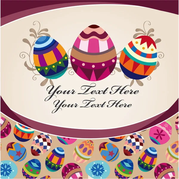 Stock vector easter egg card