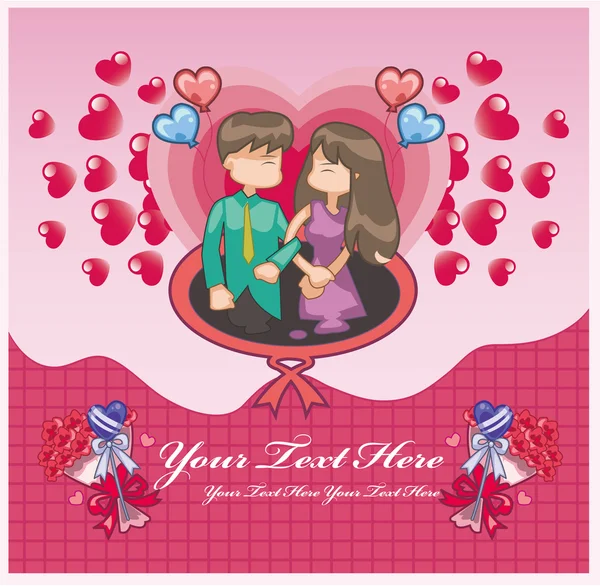 Cartão de amor cartão de amor —  Vetores de Stock