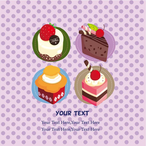 Carte gâteau — Image vectorielle