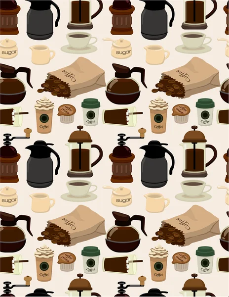 Seamless coffee pattern — Stock Vector