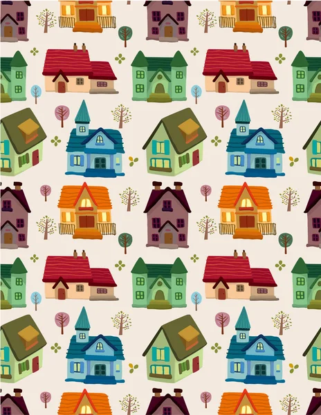 Seamless house pattern — Stock Vector
