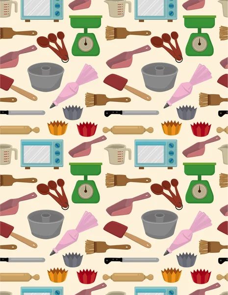 Modèle d'outil de cuisson sans couture — Image vectorielle