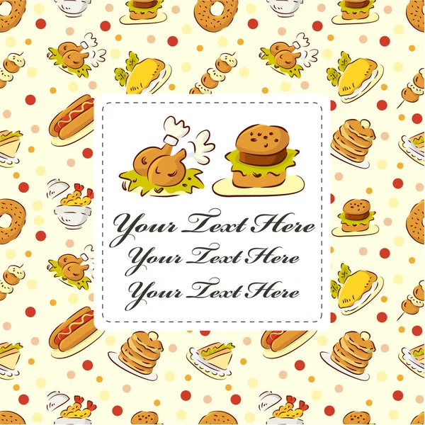 Fast food restaurace karta — Stockový vektor
