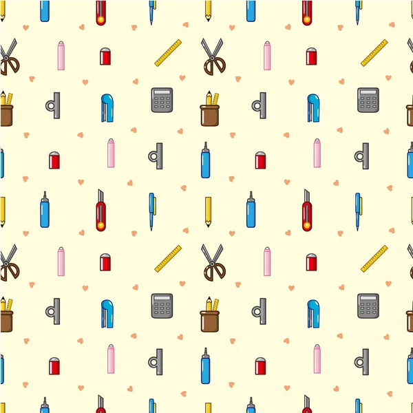 Seamless stationery pattern — Stock Vector