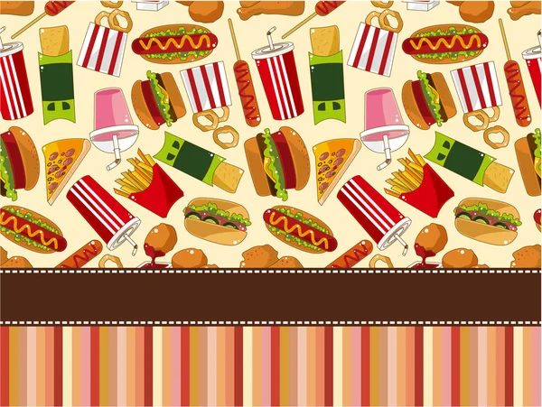 Fast food card — Stock Vector