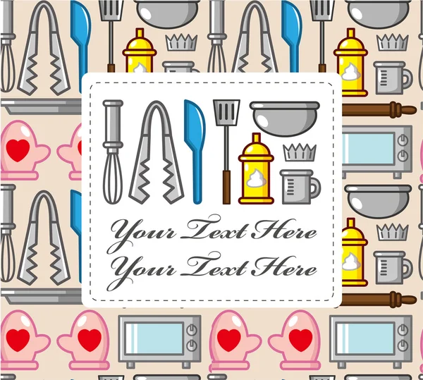Carte de cuisson sans couture — Image vectorielle