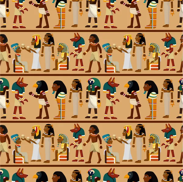 Nahtloses Pharaonenmuster — Stockvektor