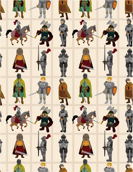Naadloze ridder patroon — Stockvector