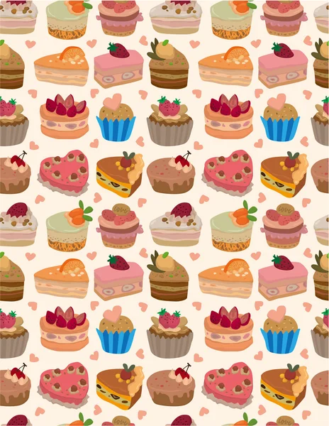 Modèle de gâteau sans couture — Image vectorielle