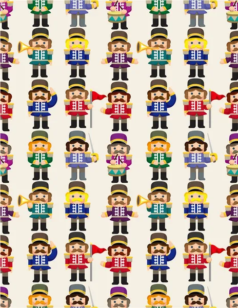 Cartoon Toy soldier seamless pattern — Stock Vector