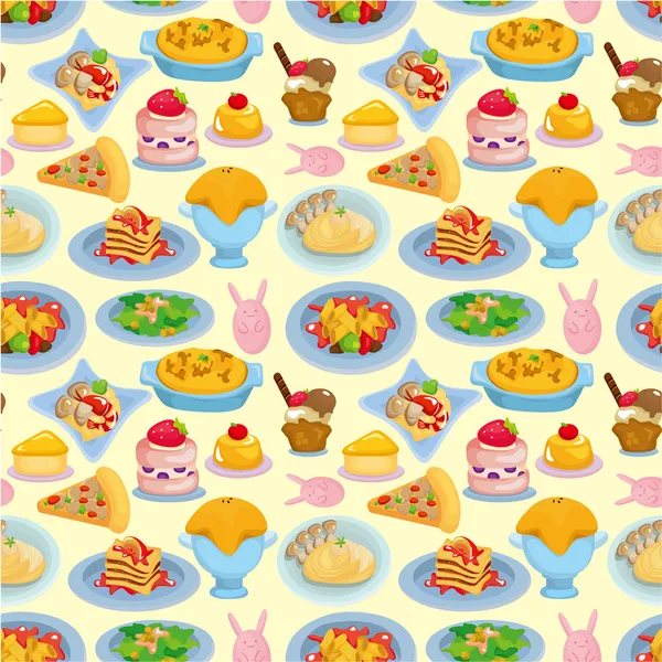 Cartoon Italian food seamless pattern — Stock Vector