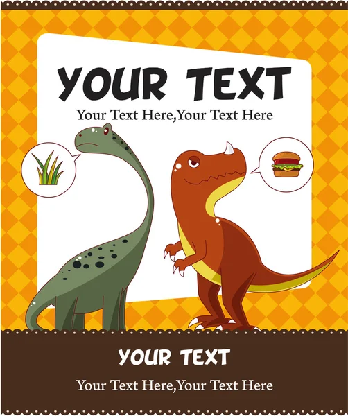 Carte de dinosaure — Image vectorielle