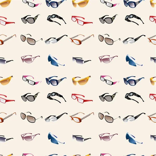 眼鏡・ サングラスのシームレスなパターン — ストックベクタ