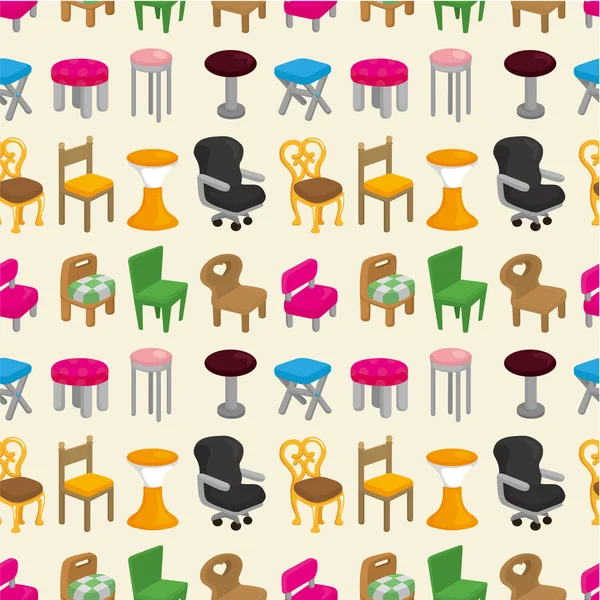 Cadeira de mobiliário sem costura padrão —  Vetores de Stock