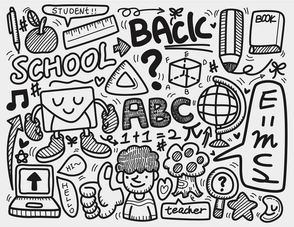 Doodle σχολείο — Διανυσματικό Αρχείο