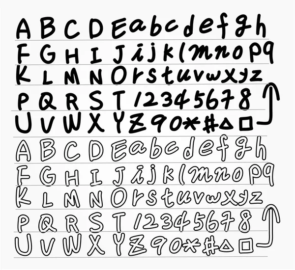 Элемент hand draw letters — стоковый вектор