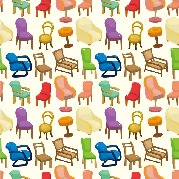 Cadeira de mobiliário sem costura padrão — Vetor de Stock