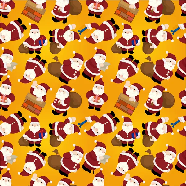 Dibujos animados divertidos de Navidad sin costuras — Vector de stock