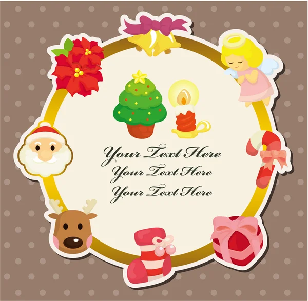 Χαριτωμένο χριστουγεννιάτικη κάρτα — Διανυσματικό Αρχείο