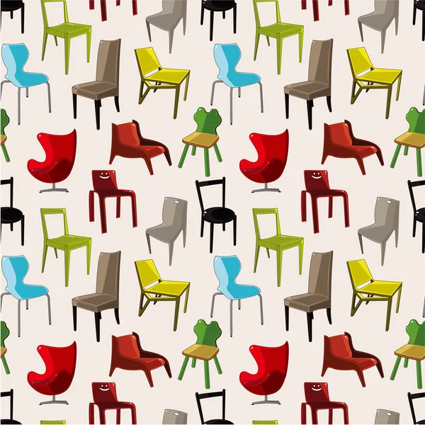 stock vector chair furniture seamless pattern