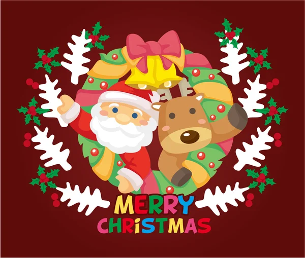 Kreslené vánoční karty kreslené vánoční karta — Stockový vektor