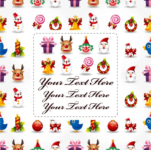 Rajzfilm karácsonyi kártya — Stock Vector