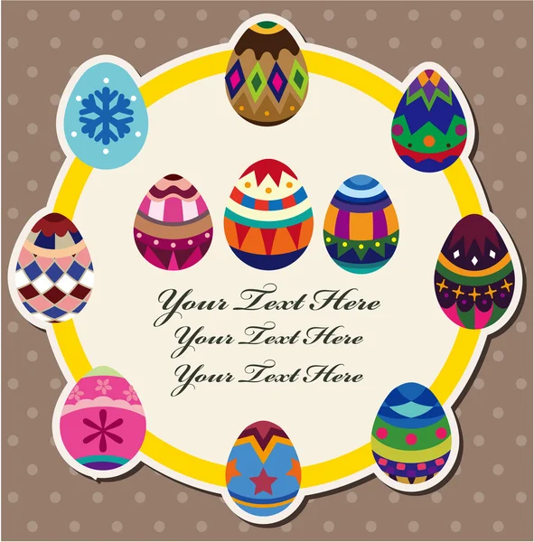 Tarjeta de huevo de Pascua — Vector de stock