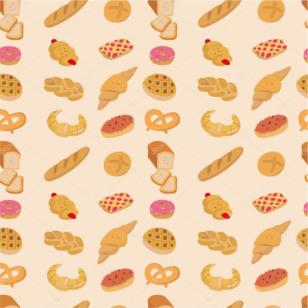 Seamless bread pattern — Stock Vector © mocoo2003 #7861740