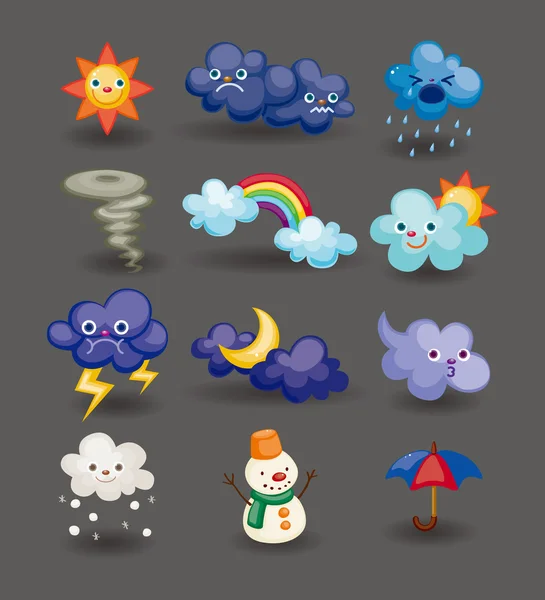 Cartoon weather icon — Stock Vector