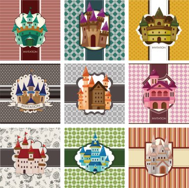 cartoon castle card clipart