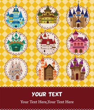 cartoon castle card clipart