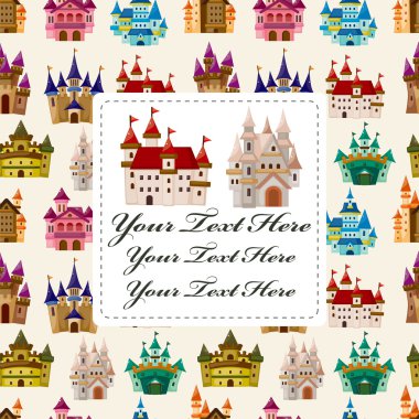 cartoon castle card clipart