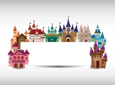 cartoon castle card clipart