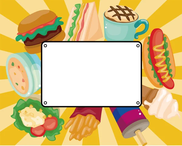 stock vector Cartoon fast-food card